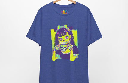 Neon Pastel Gothic Coffee Skeleton Shirt