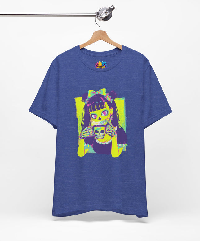 Neon Pastel Gothic Coffee Skeleton Shirt