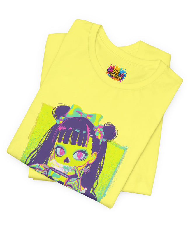 Neon Pastel Gothic Coffee Skeleton Shirt