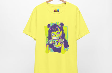 Neon Pastel Gothic Coffee Skeleton Shirt