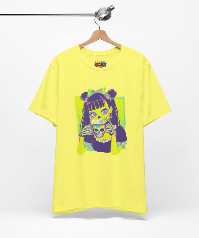 Neon Pastel Gothic Coffee Skeleton Shirt