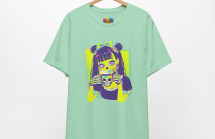 Neon Pastel Gothic Coffee Skeleton Shirt