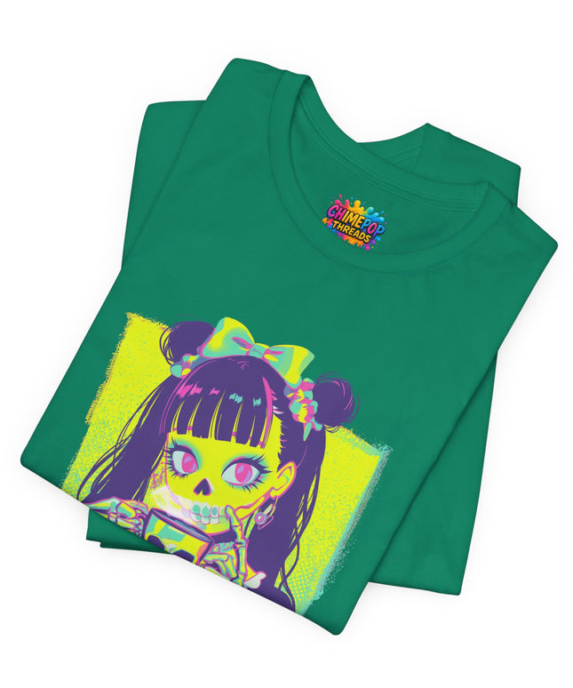 Neon Pastel Gothic Coffee Skeleton Shirt