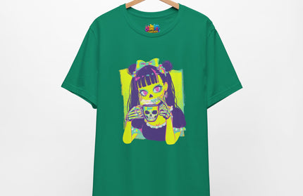 Neon Pastel Gothic Coffee Skeleton Shirt