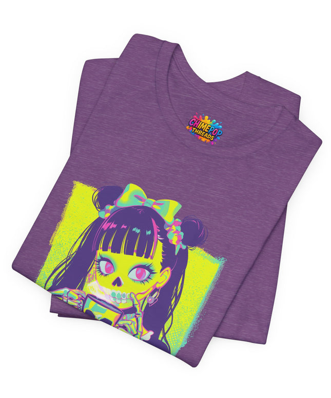 Neon Pastel Gothic Coffee Skeleton Shirt