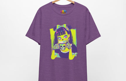 Neon Pastel Gothic Coffee Skeleton Shirt