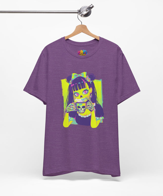 Neon Pastel Gothic Coffee Skeleton Shirt
