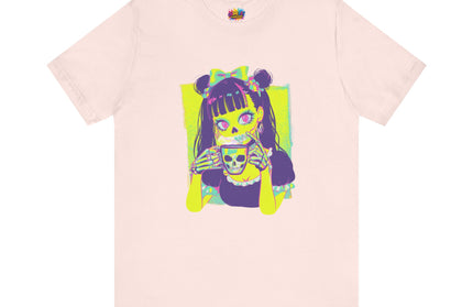 Neon Pastel Gothic Coffee Skeleton Shirt