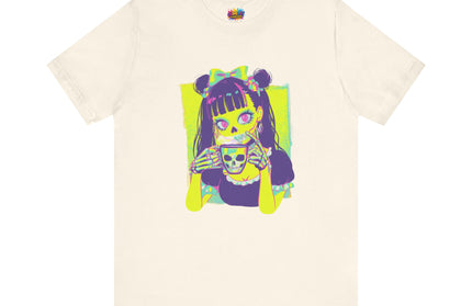 Neon Pastel Gothic Coffee Skeleton Shirt