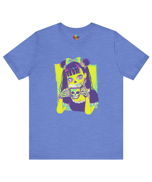 Neon Pastel Gothic Coffee Skeleton Shirt