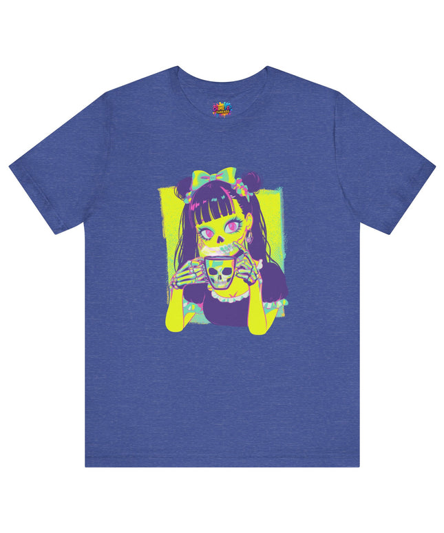 Neon Pastel Gothic Coffee Skeleton Shirt
