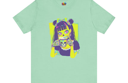 Neon Pastel Gothic Coffee Skeleton Shirt