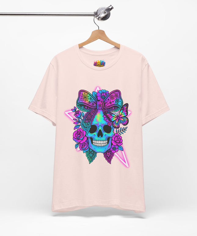 Neon Skull and Bow Shirt