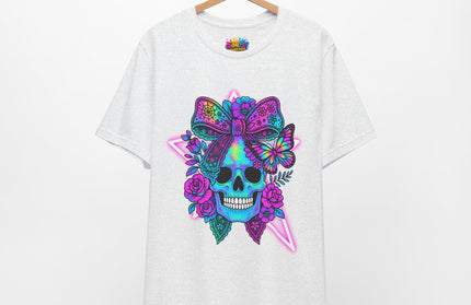 Neon Skull and Bow Shirt