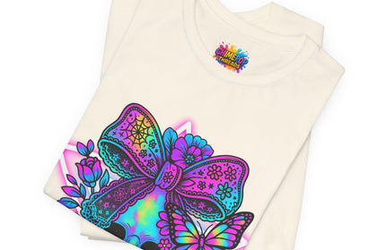 Neon Skull and Bow Shirt