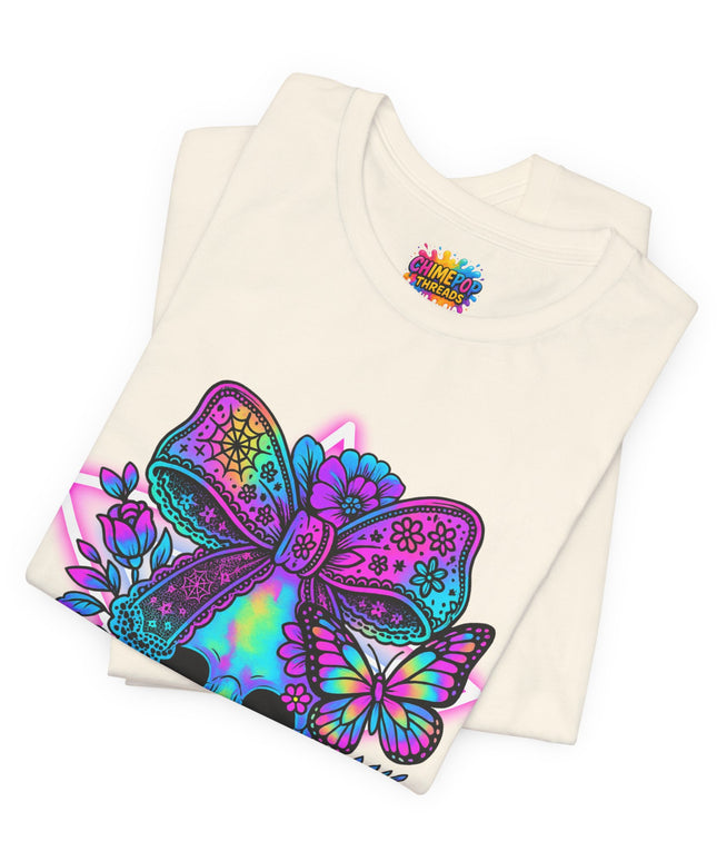 Neon Skull and Bow Shirt