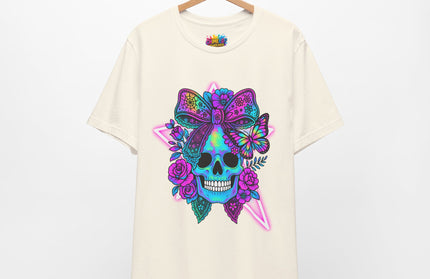Neon Skull and Bow Shirt