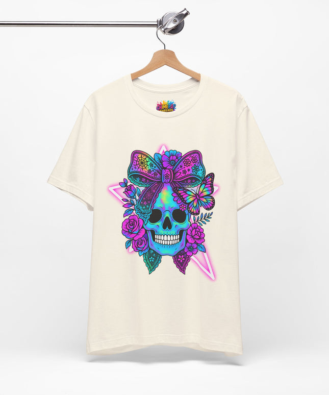 Neon Skull and Bow Shirt