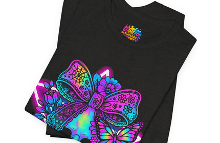 Neon Skull and Bow Shirt