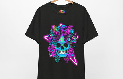Neon Skull and Bow Shirt