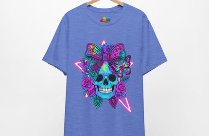 Neon Skull and Bow Shirt