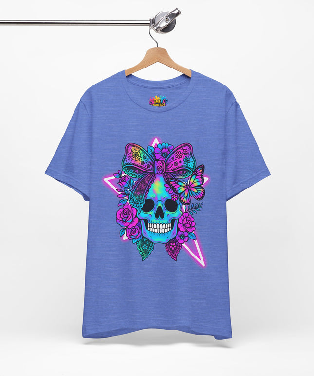 Neon Skull and Bow Shirt