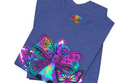 Neon Skull and Bow Shirt