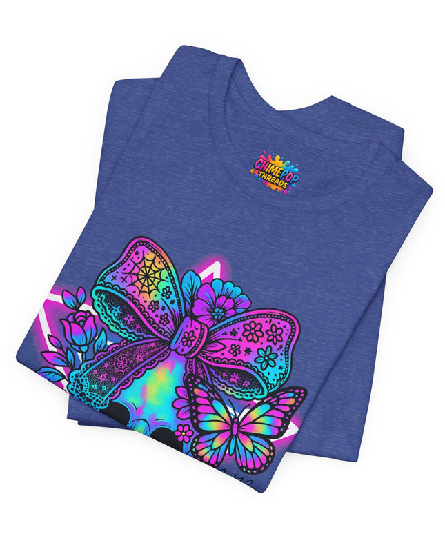 Neon Skull and Bow Shirt