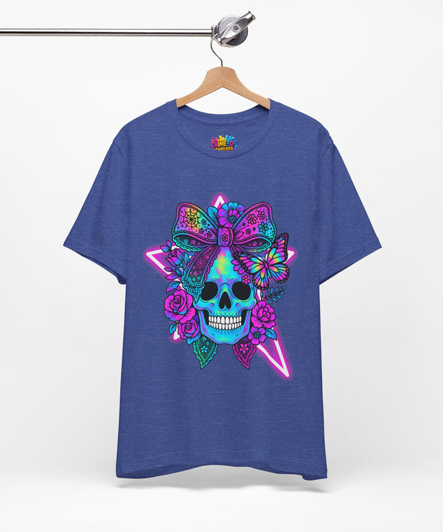 Neon Skull and Bow Shirt