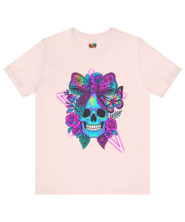 Neon Skull and Bow Shirt
