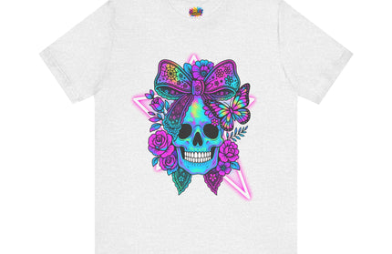 Neon Skull and Bow Shirt