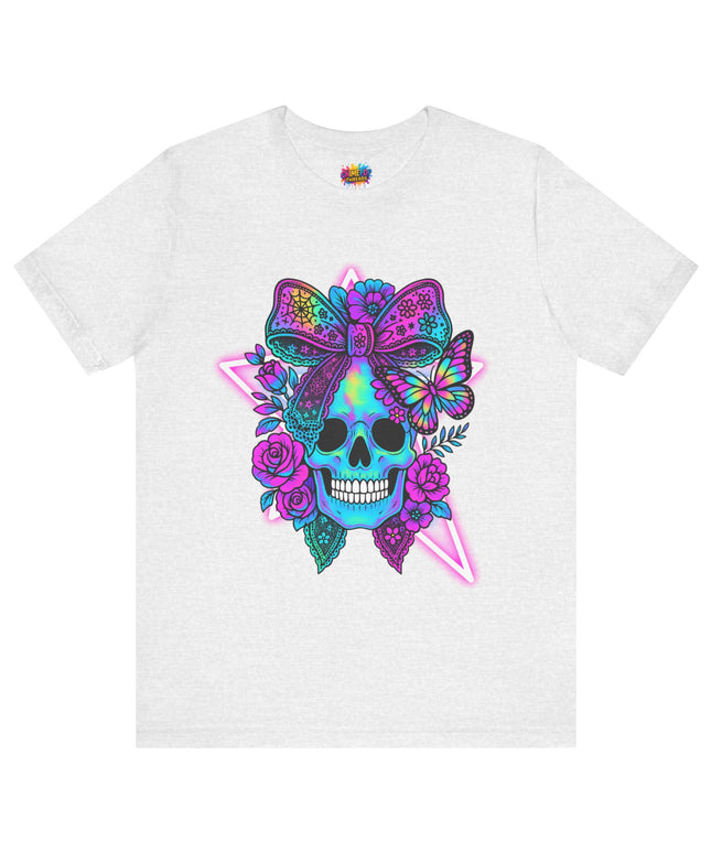 Neon Skull and Bow Shirt