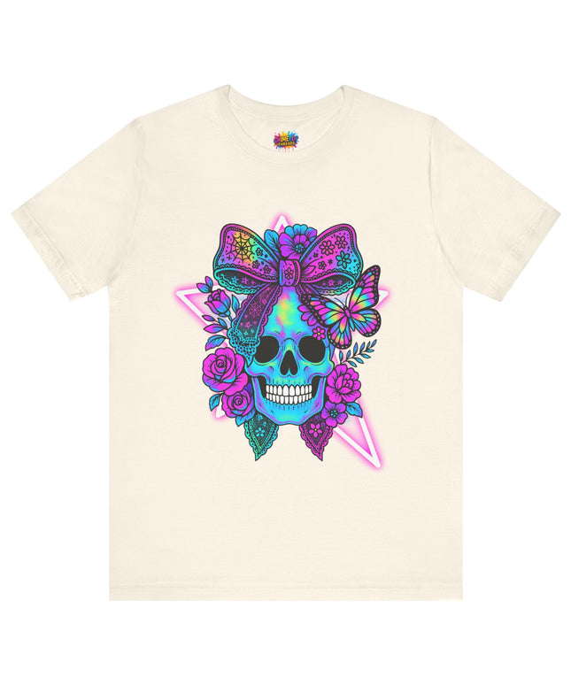 Neon Skull and Bow Shirt