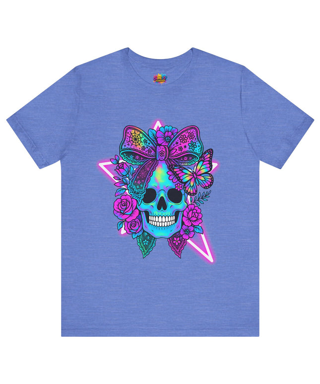 Neon Skull and Bow Shirt