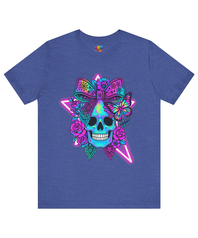 Neon Skull and Bow Shirt