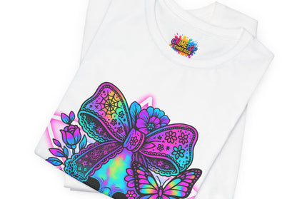Neon Skull and Bow Shirt