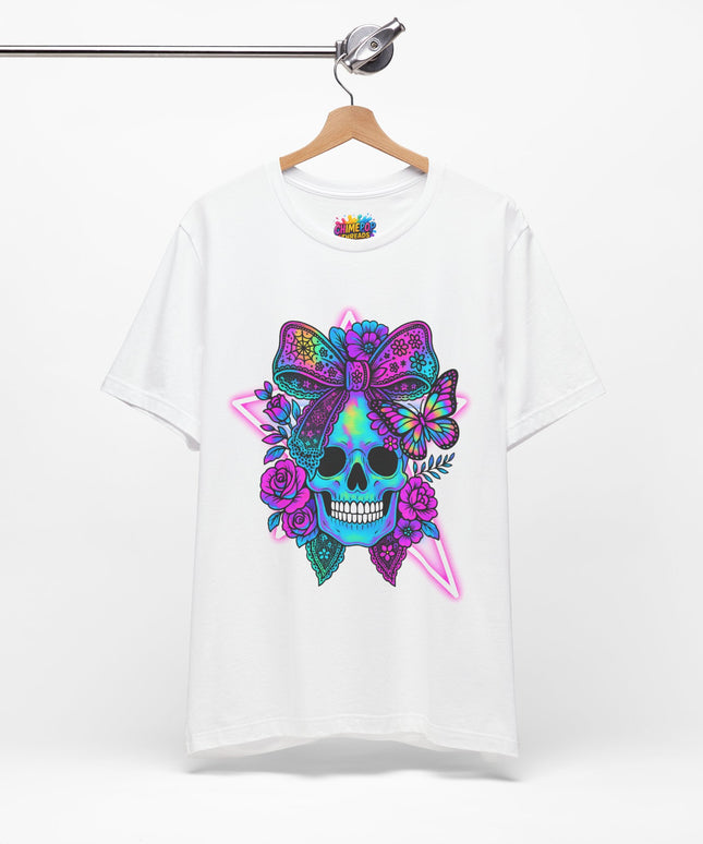 Neon Skull and Bow Shirt
