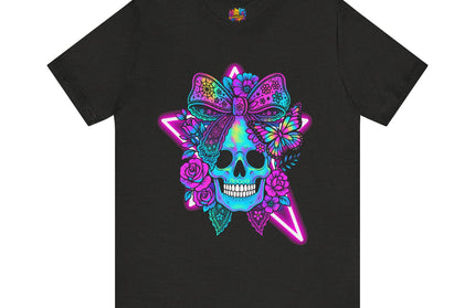 Neon Skull and Bow Shirt