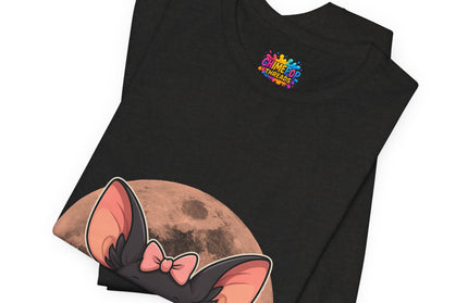 Nocturnal and Proud Cute Kawaii Bat Bow Shirt