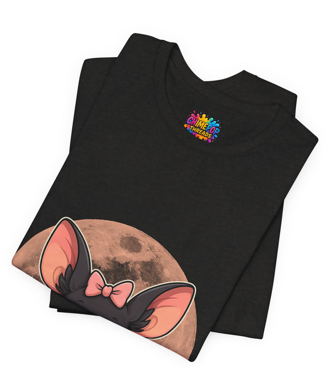 Nocturnal and Proud Cute Kawaii Bat Bow Shirt