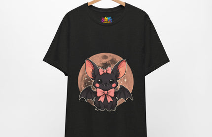Nocturnal and Proud Cute Kawaii Bat Bow Shirt