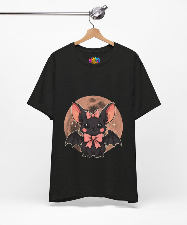 Nocturnal and Proud Cute Kawaii Bat Bow Shirt