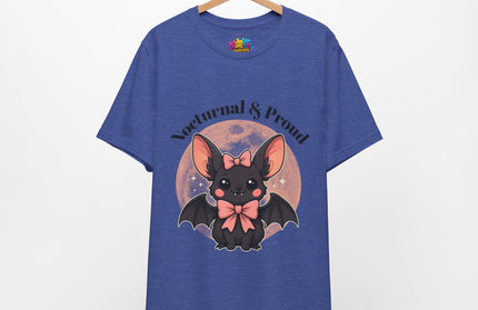 Nocturnal and Proud Cute Kawaii Bat Bow Shirt