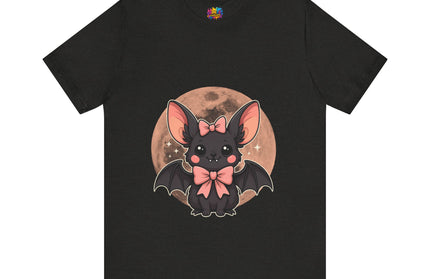 Nocturnal and Proud Cute Kawaii Bat Bow Shirt