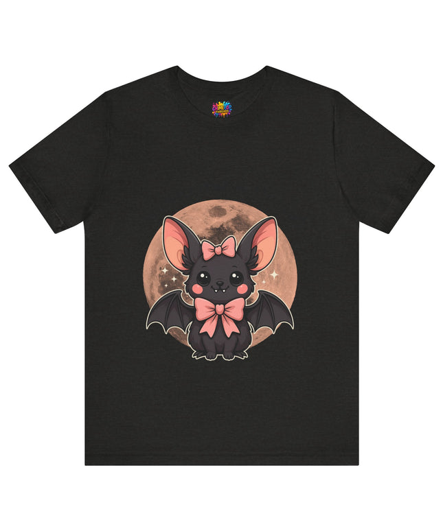 Nocturnal and Proud Cute Kawaii Bat Bow Shirt