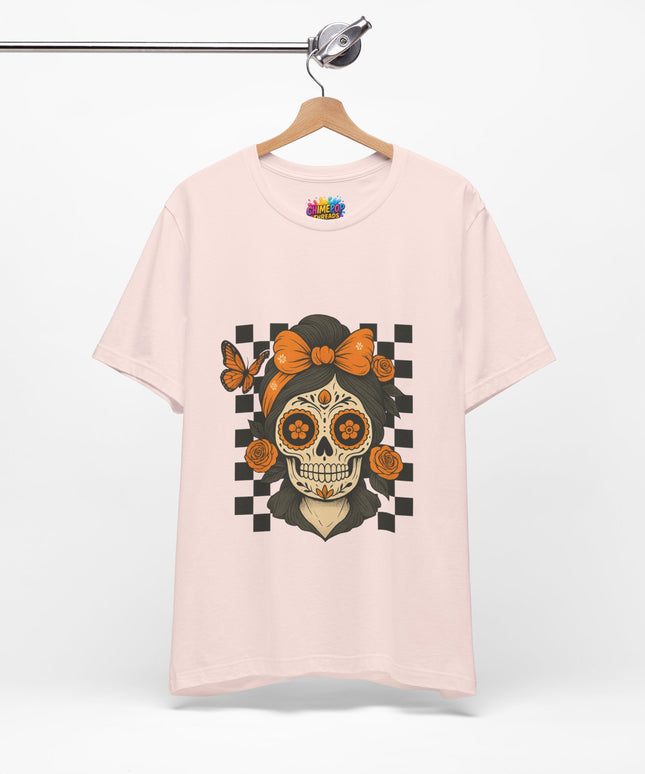 Orange Sugar Skull Girl Shirt