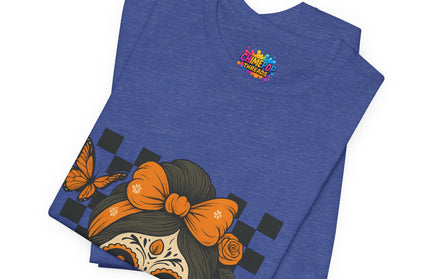 Orange Sugar Skull Girl Shirt