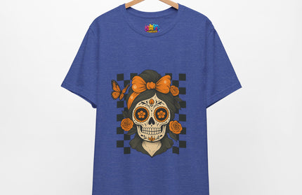 Orange Sugar Skull Girl Shirt