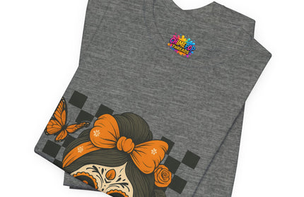 Orange Sugar Skull Girl Shirt