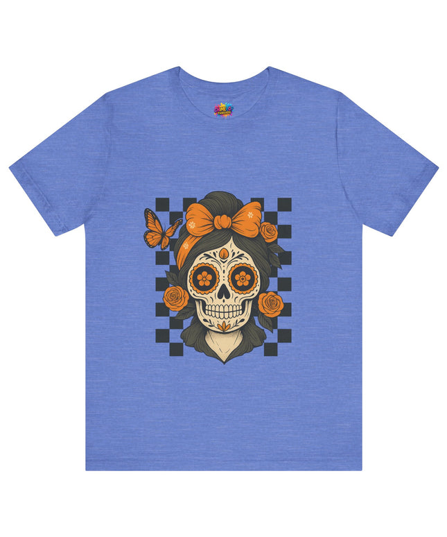 Orange Sugar Skull Girl Shirt